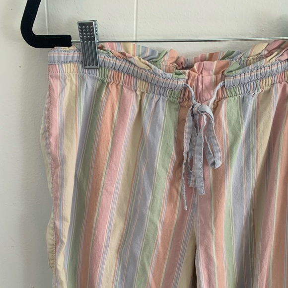 L.L. Bean Vintage Flowy Paper Bag Waist Pants | Rainbow Pattern | Small - Picture 4 of 7